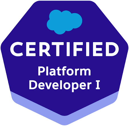 Salesforce Certified Platform Developer credential badge